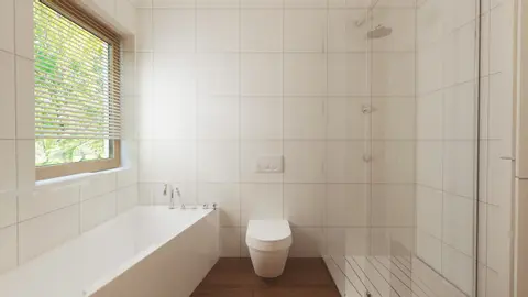 gotowy projekt domu Z8 – aranżacja wnętrz, Projekt domu parterowego z trzema sypialniami  i dużym salonem.
