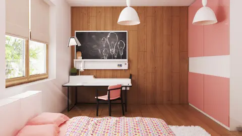 gotowy projekt domu Z8 – aranżacja wnętrz, Projekt domu parterowego z trzema sypialniami  i dużym salonem.
