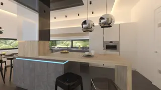 gotowy projekt domu Zx56 – aranżacja wnętrz, Parterowy dom o prostym wyróżniającym się kształcie.