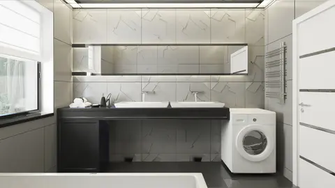 gotowy projekt domu Zx123 – aranżacja wnętrz, Modernistyczny dom z pełnym piętrem, garażem oraz dużymi przeszkleniami.