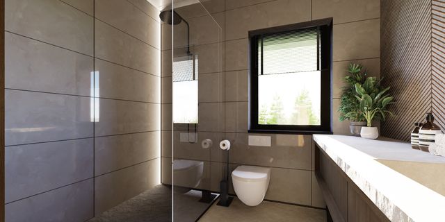 gotowy projekt domu Zx63 B + – aranżacja wnętrz, Nowoczesny dom piętrowy z dachem kopertowym i wjazdem od południa.