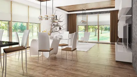 home project Z67 A – interior arrangement, Parterowy dom z pięcioma pokojami