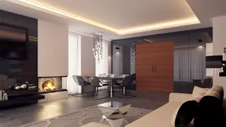 home project Z320 – interior arrangement, Dom z poddaszem użytkowym oraz garażem dwustanowiskowym , dach dwuspadowy 
