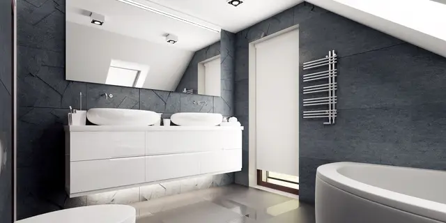 gotowy projekt domu Z320 – aranżacja wnętrz, Dom z poddaszem użytkowym oraz garażem dwustanowiskowym , dach dwuspadowy 