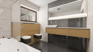 gotowy projekt domu Zx185 – aranżacja wnętrz, Dom parterowy, nowoczesny z 4 sypialniami i garażem jednostanowiskowym