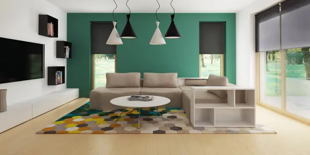 gotowy projekt domu Z329 – aranżacja wnętrz, Parterowy dom na wąską działkę < 16 m o powierzchni użytkowej ok. 84 m2