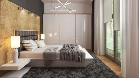 home project Z327 – interior arrangement, Parterowy dom z garażem i ogrzewaniem na paliwo stałe