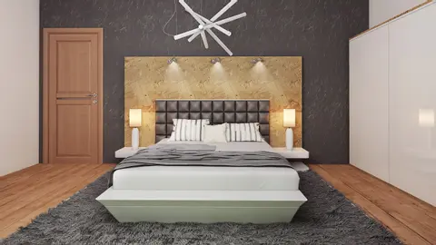 home project Z327 – interior arrangement, Parterowy dom z garażem i ogrzewaniem na paliwo stałe