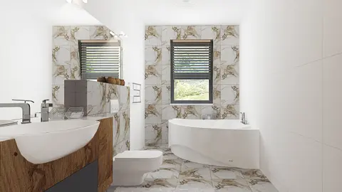 home project Z327 – interior arrangement, Parterowy dom z garażem i ogrzewaniem na paliwo stałe