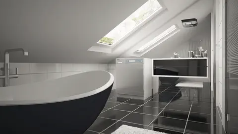 gotowy projekt domu Z119 eko – aranżacja wnętrz, Łatwy w budowie dom z poddaszem, przestronną częścią dzienną i garażem.