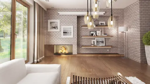 home project Z94 – interior arrangement, Parterowy dom z dachem kopertowym z frontowym garażem na dwa samochody.