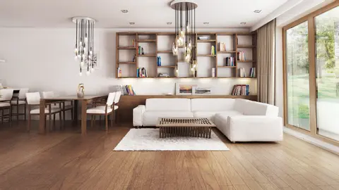 home project Z94 – interior arrangement, Parterowy dom z dachem kopertowym z frontowym garażem na dwa samochody.
