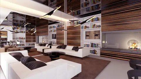 home project Z331 – interior arrangement, Dom z poddaszem użytkowym, garażem i gabinetem na parterze