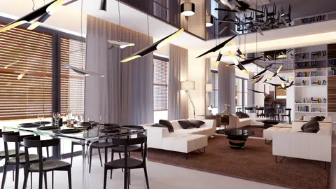 home project Z331 – interior arrangement, Dom z poddaszem użytkowym, garażem i gabinetem na parterze