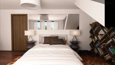 home project Z331 – interior arrangement, Dom z poddaszem użytkowym, garażem i gabinetem na parterze