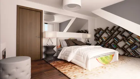 home project Z331 – interior arrangement, Dom z poddaszem użytkowym, garażem i gabinetem na parterze