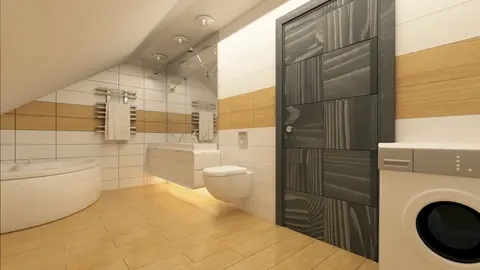 home project Z331 – interior arrangement, Dom z poddaszem użytkowym, garażem i gabinetem na parterze
