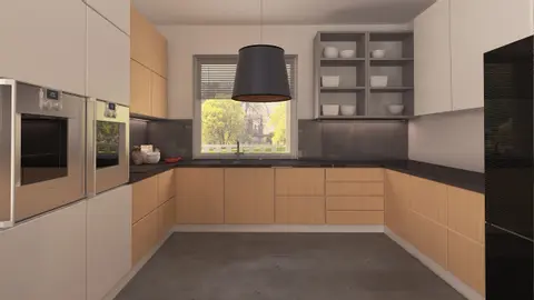 gotowy projekt domu Z340 – aranżacja wnętrz, Parterowy dom z werandą oraz garażem w stylu amerykańskim 