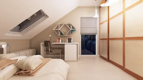 gotowy projekt domu Z102 – aranżacja wnętrz, Funkcjonalny i tani w budowie dom z poddaszem,  także na małą działkę.
