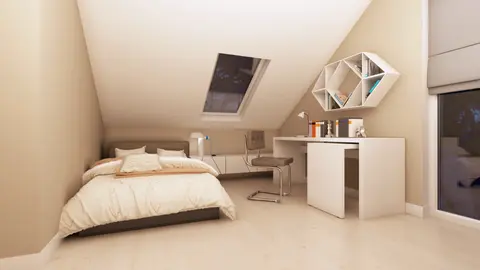 gotowy projekt domu Z102 – aranżacja wnętrz, Funkcjonalny i tani w budowie dom z poddaszem,  także na małą działkę.
