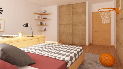 gotowy projekt domu Z10 – aranżacja wnętrz, Parterowy dom z dachem kopertowym, wykuszem oraz kominkiem na tarasie.