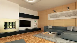 home project Z348 – interior arrangement, Parterowy dom na wąską działkę z kopertowym dachem i 3 przestronnymi sypialniami
