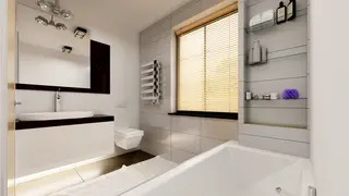 home project Z348 – interior arrangement, Parterowy dom na wąską działkę z kopertowym dachem i 3 przestronnymi sypialniami