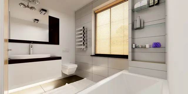 gotowy projekt domu Z348 – aranżacja wnętrz, Parterowy dom na wąską działkę z kopertowym dachem i 3 przestronnymi sypialniami