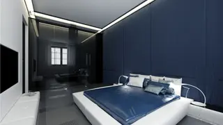 home project Z348 – interior arrangement, Parterowy dom na wąską działkę z kopertowym dachem i 3 przestronnymi sypialniami