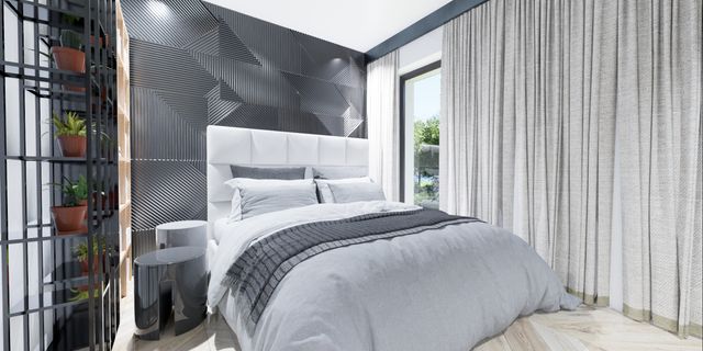 gotowy projekt domu Z355 – aranżacja wnętrz, Parterowy dom na wąską działkę.