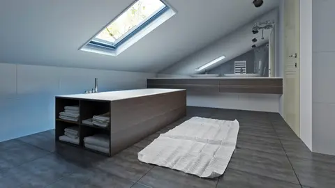 gotowy projekt domu Z108 – aranżacja wnętrz, Dom z poddaszem, wykuszem w jadalni, dodatkowym pokojem na parterze i garażem.