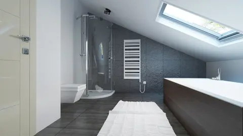 gotowy projekt domu Z108 – aranżacja wnętrz, Dom z poddaszem, wykuszem w jadalni, dodatkowym pokojem na parterze i garażem.