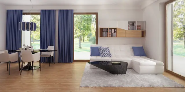 gotowy projekt domu Z366 – aranżacja wnętrz, Dom parterowy na wąską działkę