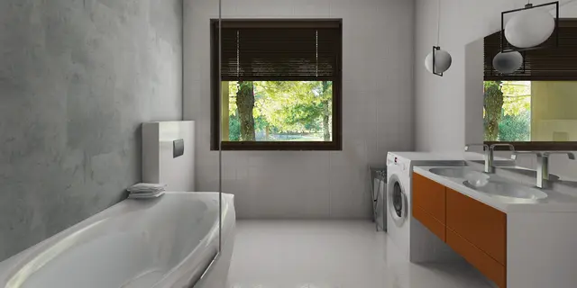 gotowy projekt domu Z366 – aranżacja wnętrz, Dom parterowy na wąską działkę