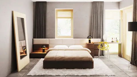 home project Z200 D – interior arrangement, Komfortowy i przestronny dom parterowy z garażem dwustanowiskowym od frontu.
