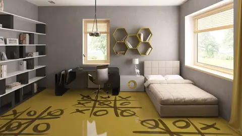 home project Z200 D – interior arrangement, Komfortowy i przestronny dom parterowy z garażem dwustanowiskowym od frontu.
