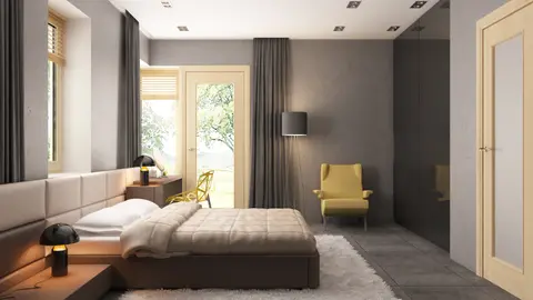 home project Z200 D – interior arrangement, Komfortowy i przestronny dom parterowy z garażem dwustanowiskowym od frontu.