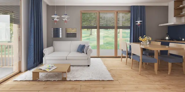 gotowy projekt domu Z410 D – aranżacja wnętrz, Projekt domu jednorodzinnego z zadaszonym tarasem.