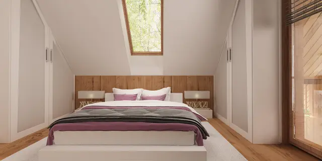 gotowy projekt domu Z410 D – aranżacja wnętrz, Projekt domu jednorodzinnego z zadaszonym tarasem.