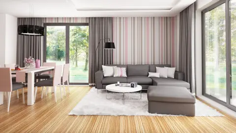 gotowy projekt domu Z173 D – aranżacja wnętrz, Dom z poddaszem,intymnym kompleksem sypialnianym na parterze i garażem od frontu