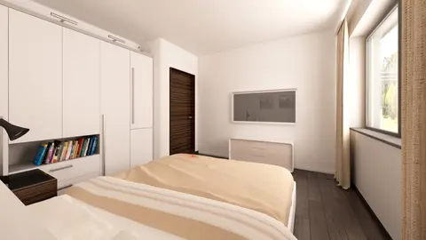 home project Z241 D – interior arrangement, Dom parterowy z dachem dwuspadowym. Tani w budowie i eksploatacji.