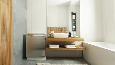 home project Z182 D – interior arrangement, Parterowy dom z dużym bocznym garażem na 2 auta, we współczesnym stylu. 