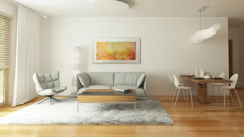 home project Z182 D – interior arrangement, Parterowy dom z dużym bocznym garażem na 2 auta, we współczesnym stylu. 