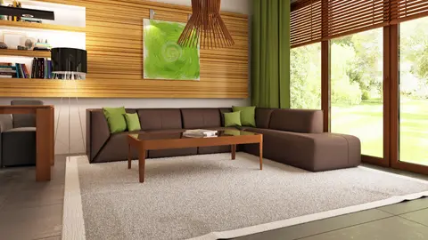home project Z64 D – interior arrangement, Mały parterowy dom z funkcjonalnym układem pomieszczeń i zadaszonym tarasem.