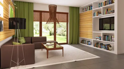 home project Z64 D – interior arrangement, Mały parterowy dom z funkcjonalnym układem pomieszczeń i zadaszonym tarasem.
