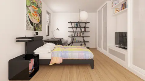 home project Z209 D – interior arrangement, Parterowy dom z obszernym salonem i dużym pom.gospodarczym dostępnym z ogrodu.