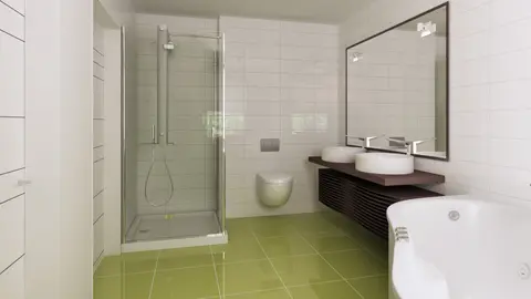 home project Z207 D – interior arrangement, Parterowy dom z funkcjonalnym wnętrzem, wykuszem oraz z garażem na 2 auta
