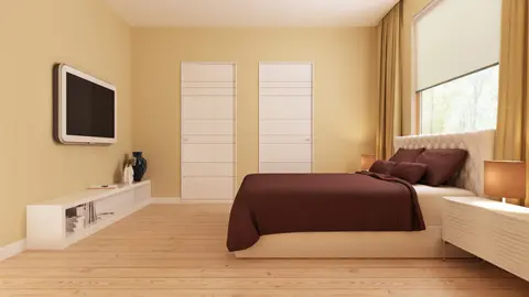 home project Z207 D – interior arrangement, Parterowy dom z funkcjonalnym wnętrzem, wykuszem oraz z garażem na 2 auta