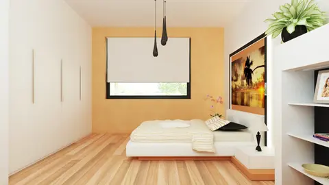home project Z98 D – interior arrangement, Parterowy dom tani w budowie z dużym P.G oraz z opcją zagospodarowania poddasza.