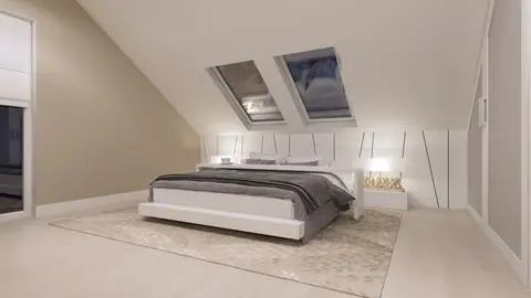 home project Z102 D – interior arrangement, Funkcjonalny i tani w budowie dom z poddaszem,  także na małą działkę.